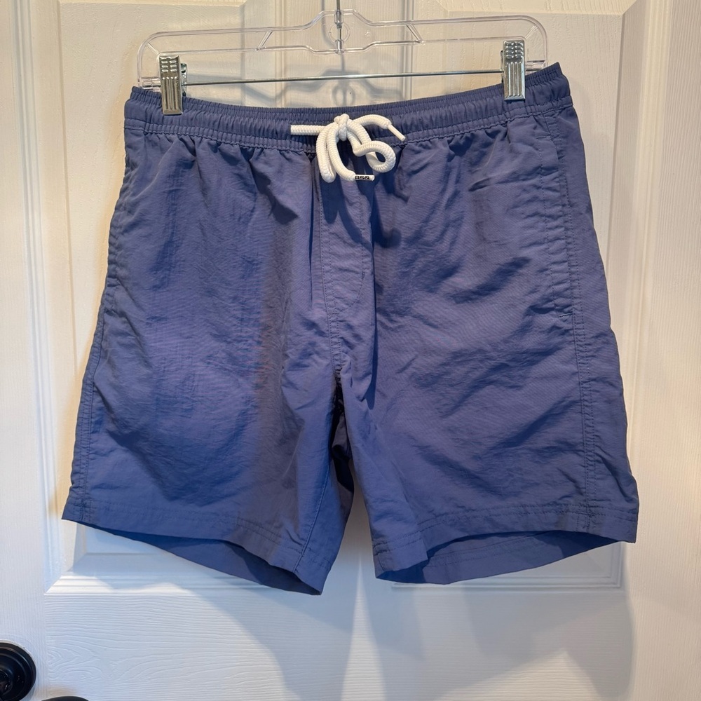 RSQ Men's Blue‎ Chinow Drawstring Swim Shorts Pockets Pull On Medium